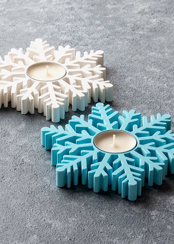 Renkli Kar Tanesi Mumluk Seti - Görsel 3