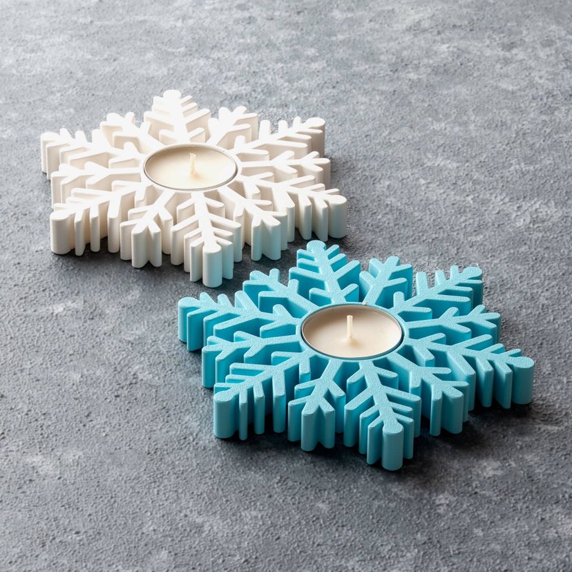 Renkli Kar Tanesi Mumluk Seti - Görsel 3