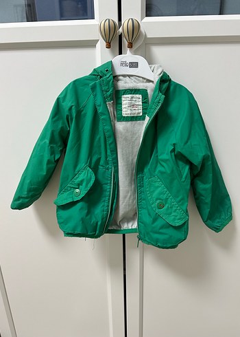 Erkek Çocuk Yeşil Fermuarlı Yağmurluk - Görsel 2