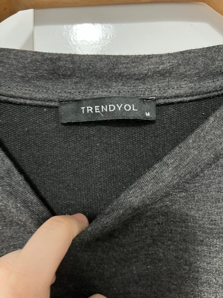 Gri Kadın Uzun Kollu Salaş Sweatshirt - Görsel 2