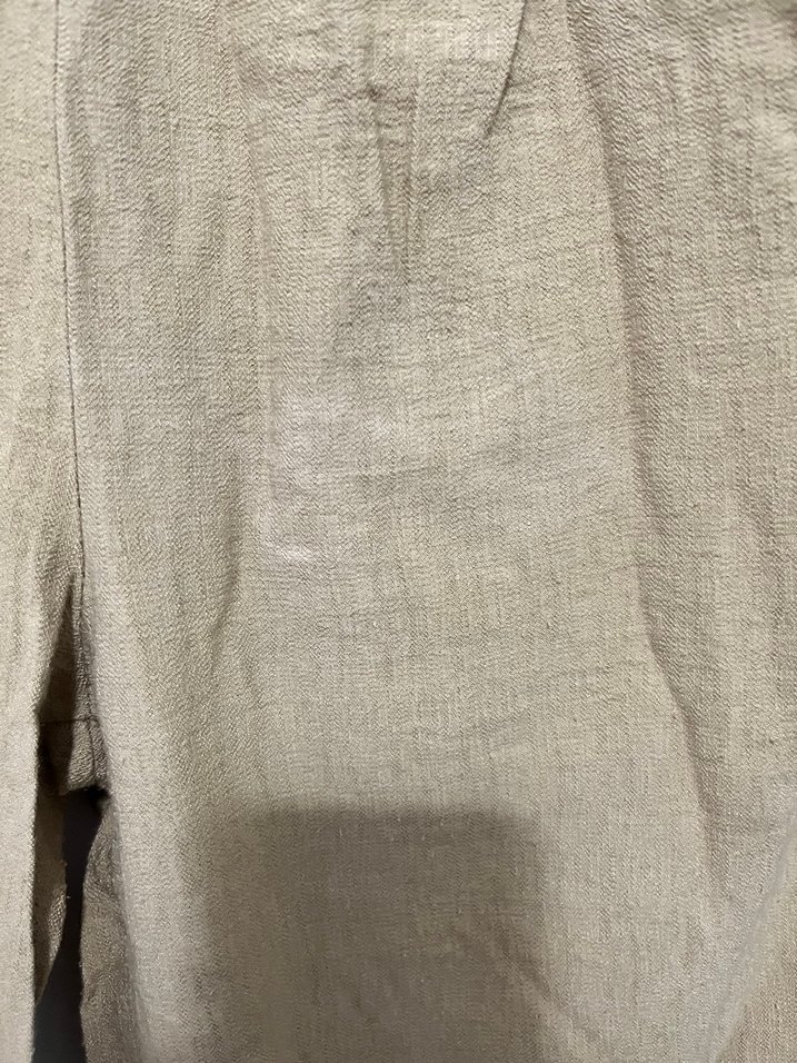 Bej Kadın Keten Pantolon - Görsel 2