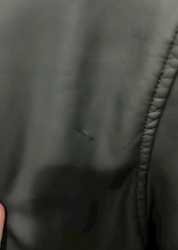 Siyah Deri Yüksek Yakalı Kadın Ceket - Görsel 3