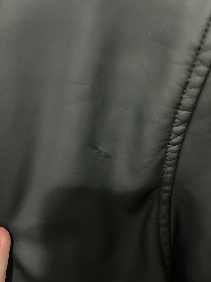 Siyah Deri Yüksek Yakalı Kadın Ceket - Görsel 3