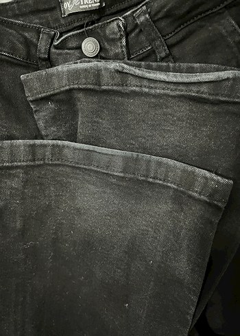 Siyah Rahat Kesim Kot Pantolon - Görsel 3