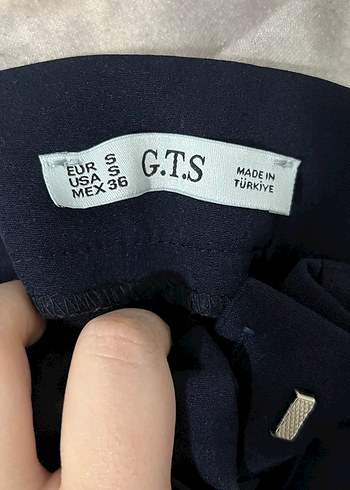 Lacivert Kadın Yüksek Bel Kumaş Pantolon - Görsel 3