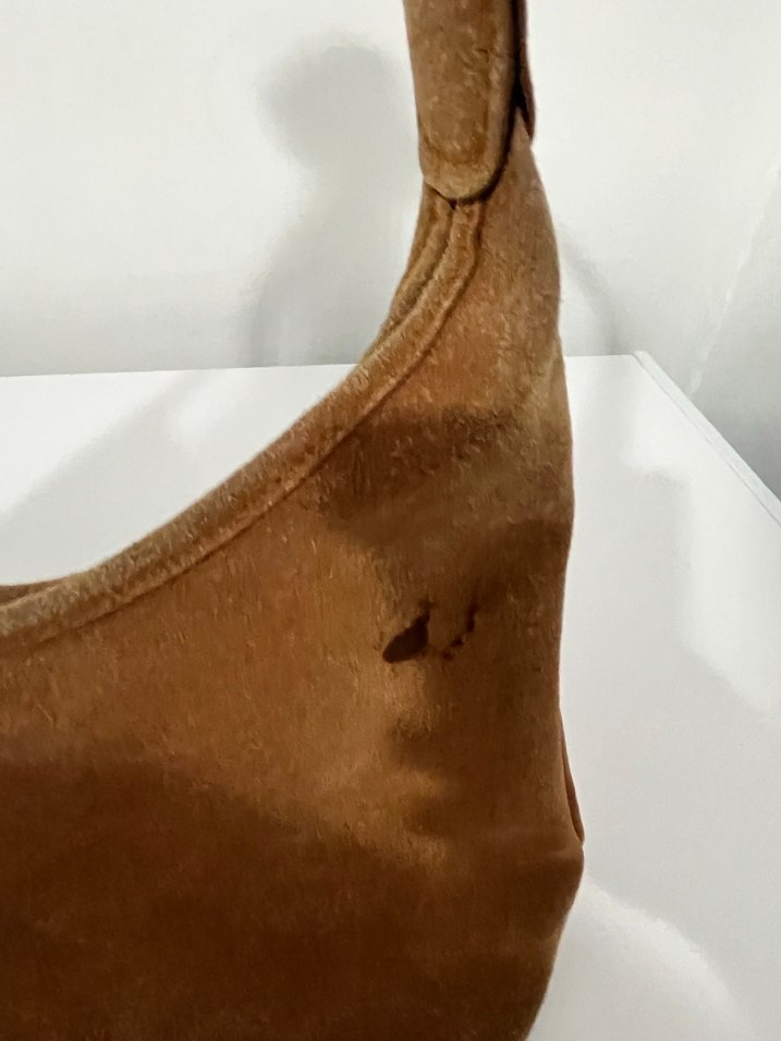 Bej Süet Kadın Omuz Çantası - Görsel 2