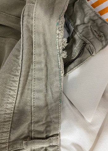 Bej Rahat Kesim Kadın Kot Pantolon - Görsel 4