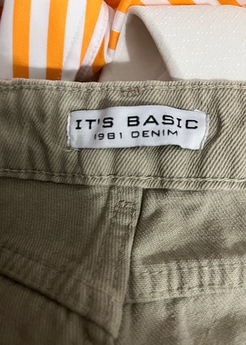 Bej Rahat Kesim Kadın Kot Pantolon - Görsel 3