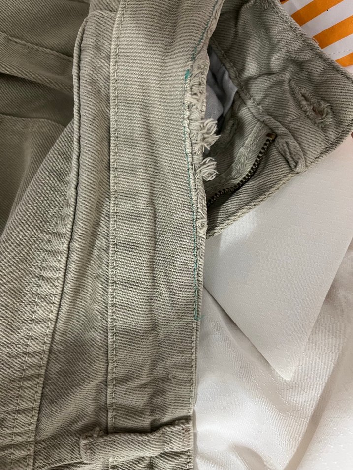 Bej Rahat Kesim Kadın Kot Pantolon - Görsel 4