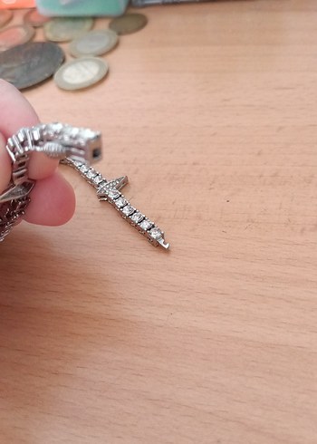 Zincir Detaylı  Desenli Rock Punk Bileklik - Görsel 2