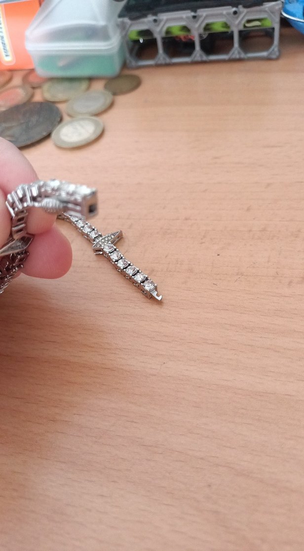 Zincir Detaylı  Desenli Rock Punk Bileklik - Görsel 2