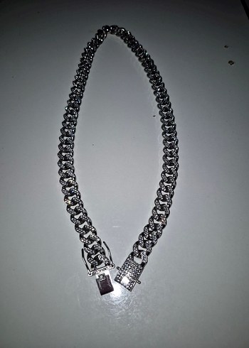 Gri Minimalist Erkek Kolye Zinciri Grilzz ve yüzük set - Görsel 2