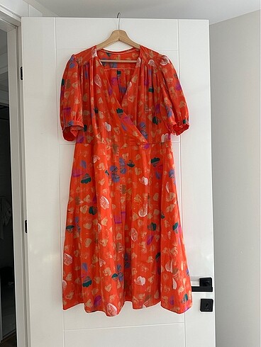 Vintage Kurvaze yaka Elbise