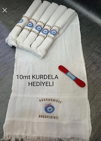 12 adet düğün havlusu araba bağlama havlusu kurdele ile gönderil