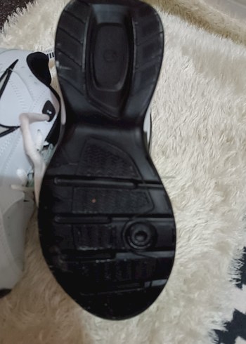 Beyaz siyah Baskılı Bağcıklı kadın Spor Ayakkabı - Görsel 2