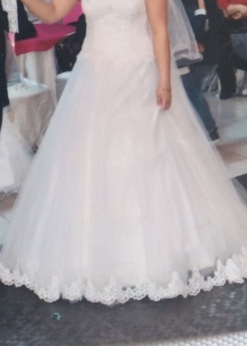 Gelinlik özel dikim  Fransız güpürlü. - Görsel 3