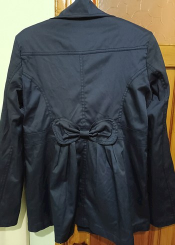 Düğmeli Lacivert Midi Hamile Ceketi - Görsel 2