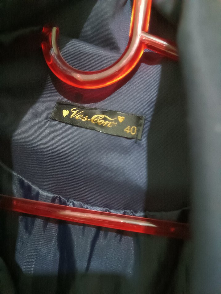 Düğmeli Lacivert Midi Hamile Ceketi - Görsel 3