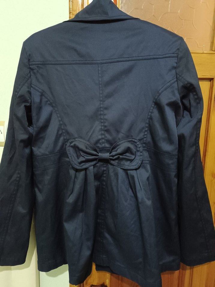 Düğmeli Lacivert Midi Hamile Ceketi - Görsel 2