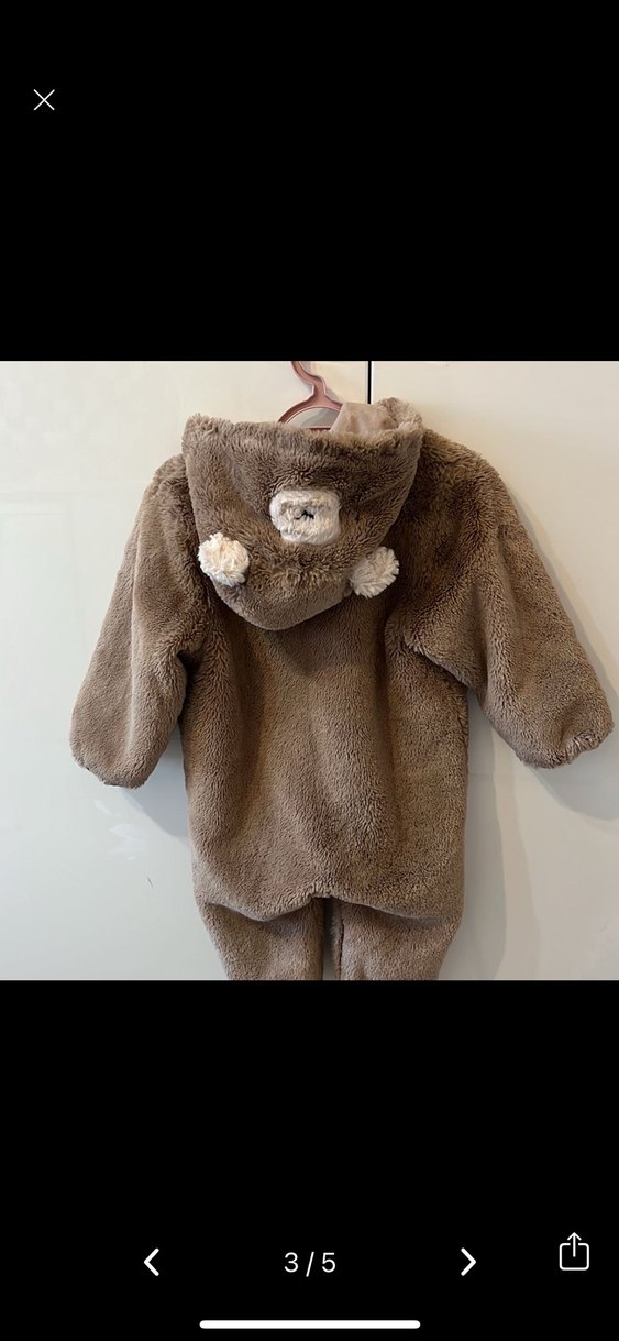 Kahverengi Kürklü Bebek Tulumu - Görsel 3