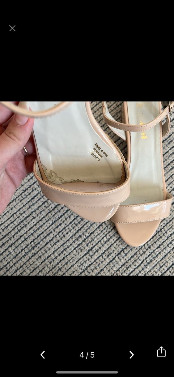 Bej mini topuk sandalet günlük - Görsel 5