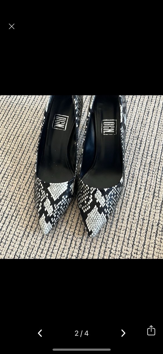 DGN Gri Yılan Desenli Stiletto Kadın Ayakkabı - Görsel 2