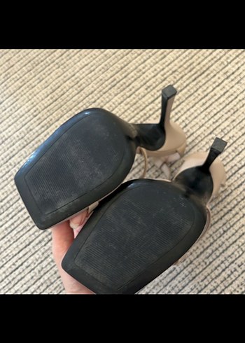 Bej Deri mango Kadın Sandalet - Görsel 4