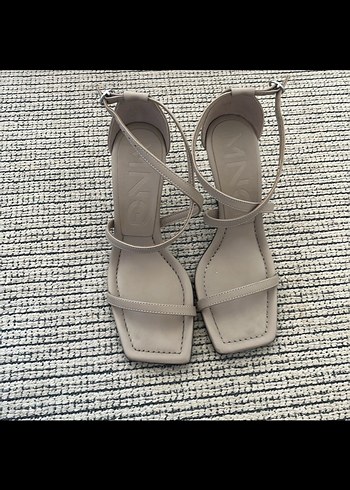 Bej Deri mango Kadın Sandalet - Görsel 2