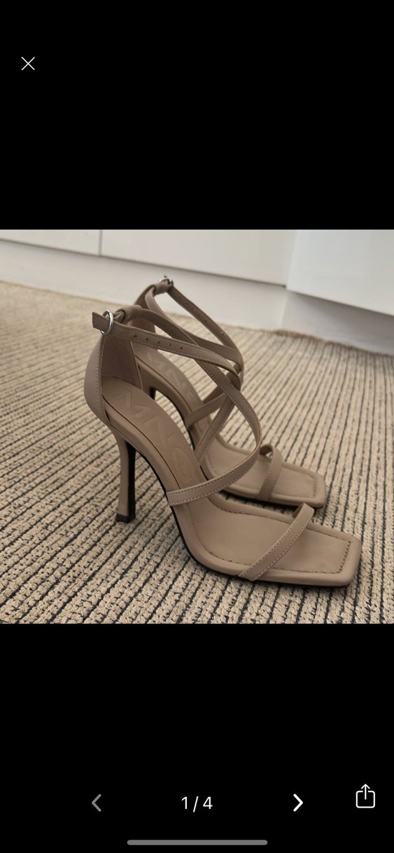 Bej Deri mango Kadın Sandalet - Görsel 5