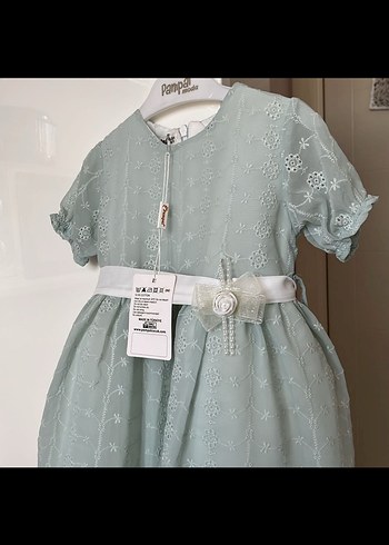 Kız Çocuk Pastel Dantelli Elbise - Görsel 2