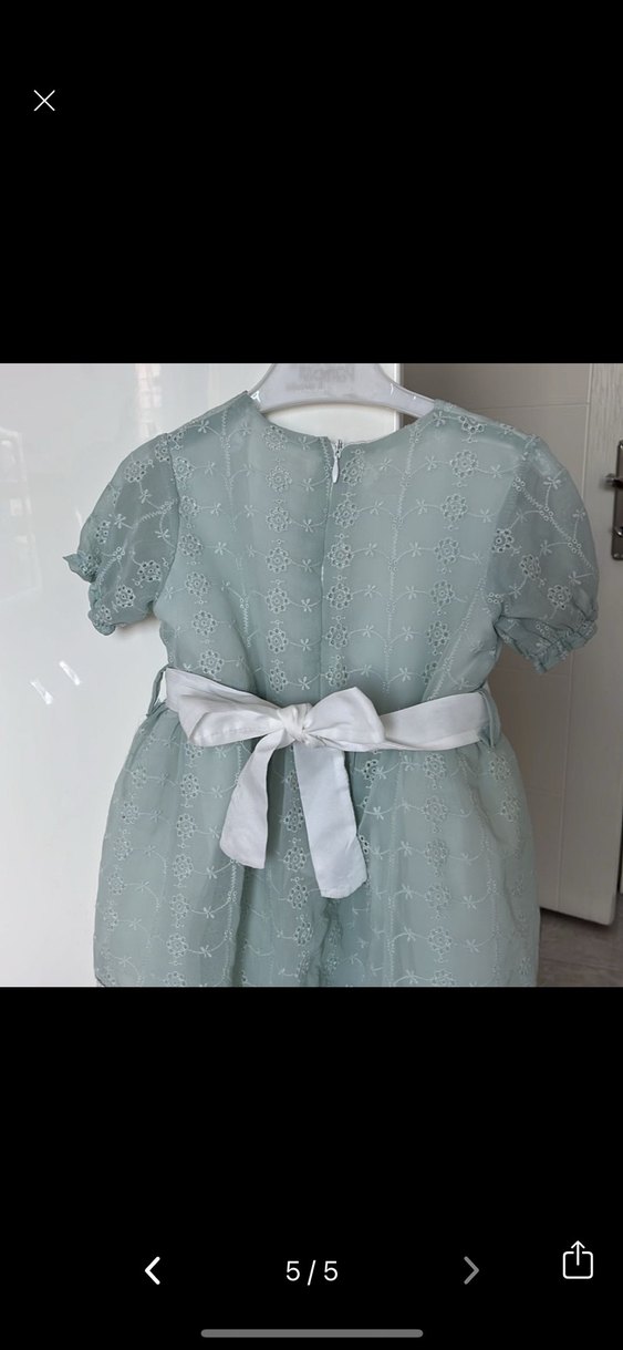 Kız Çocuk Pastel Dantelli Elbise - Görsel 5