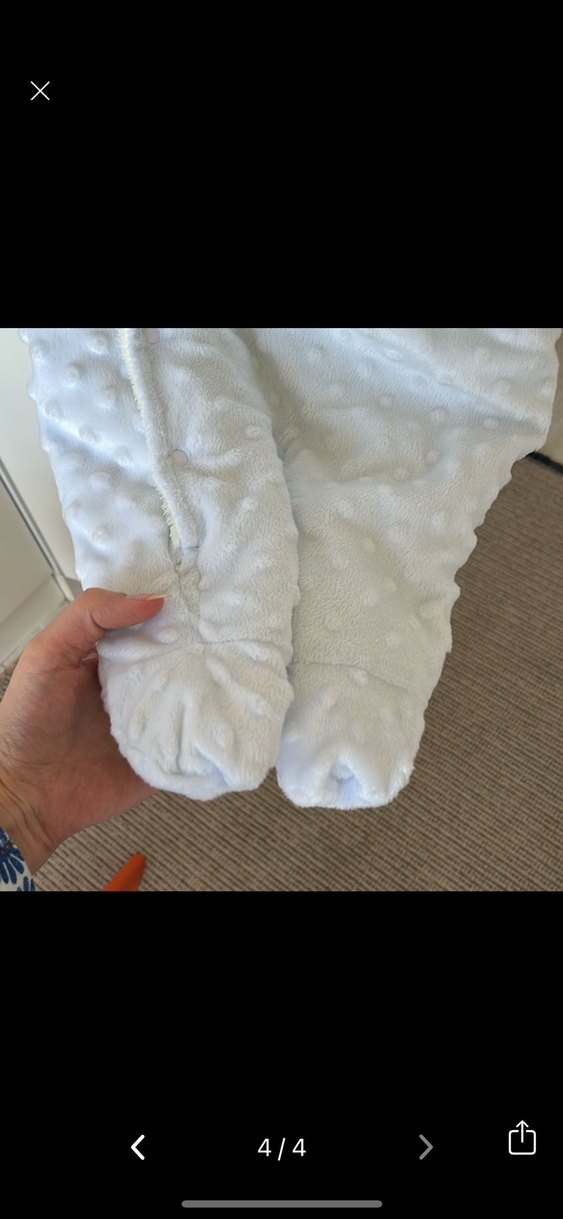 Düğmeli Beyaz Bebek Tulumu - Görsel 4