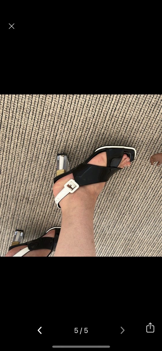 Siyah Blok Topuklu Kadın Sandalet - Görsel 5