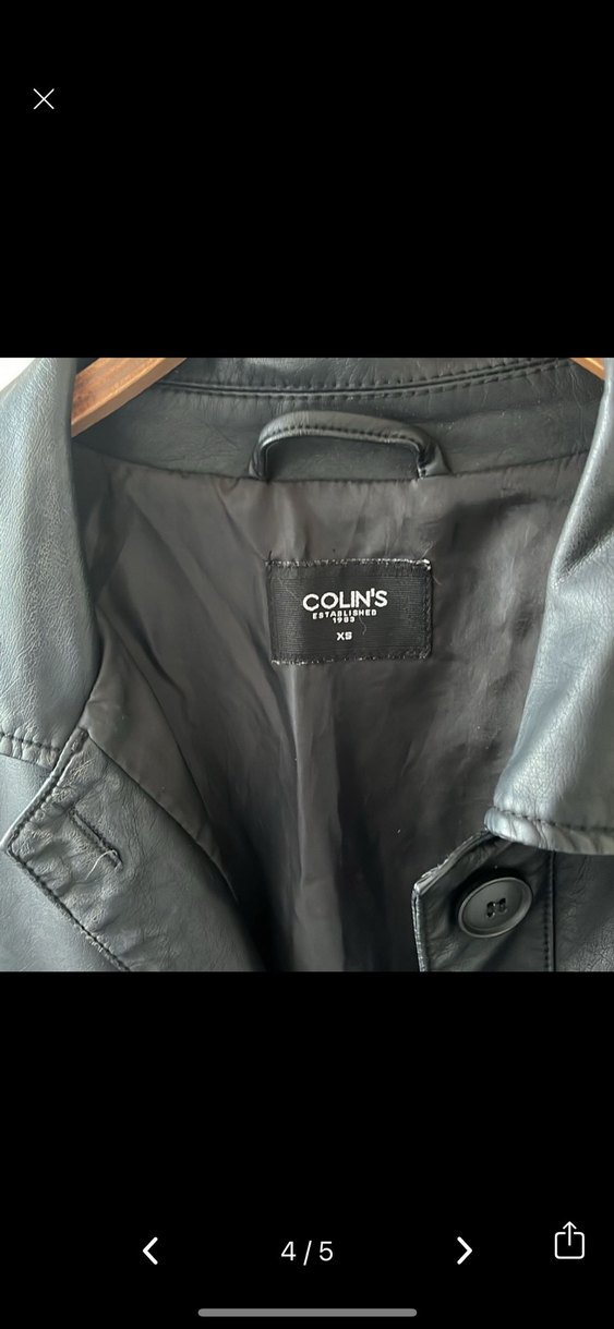 Siyah Deri Kadın Ceket, Düğmeli, Street Style - Görsel 4