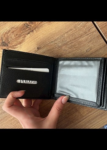 Gri Baskılı Deri Erkek Cüzdan - Görsel 2