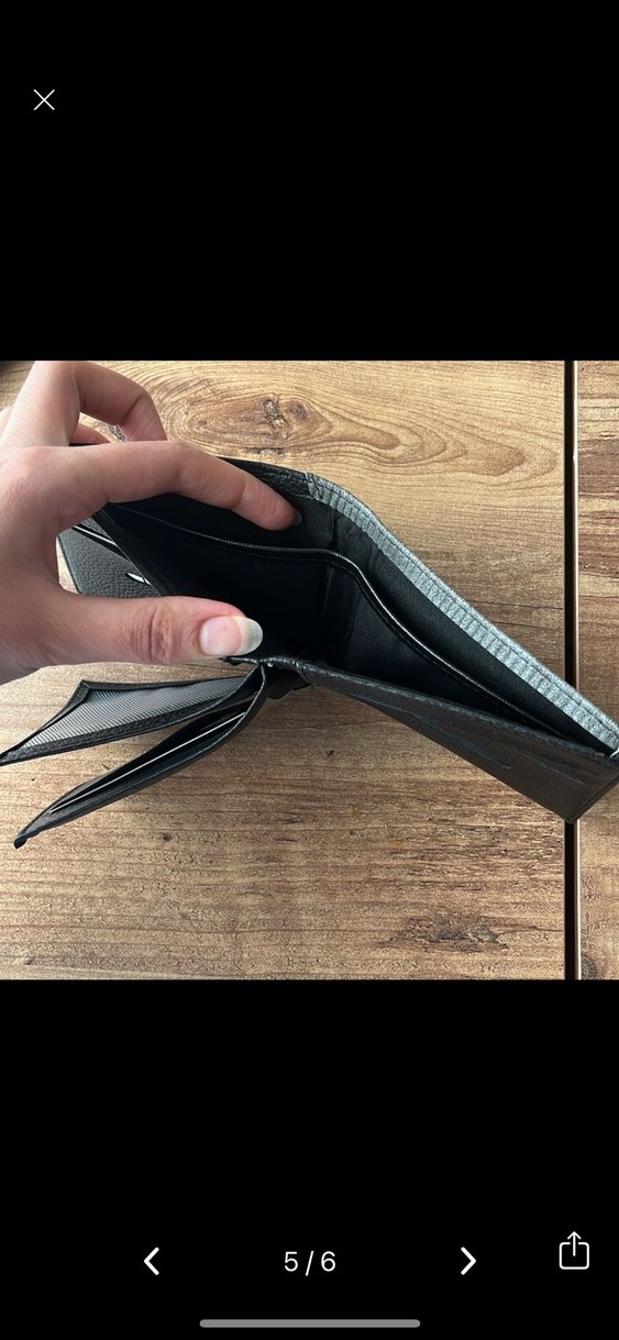 Gri Baskılı Deri Erkek Cüzdan - Görsel 4