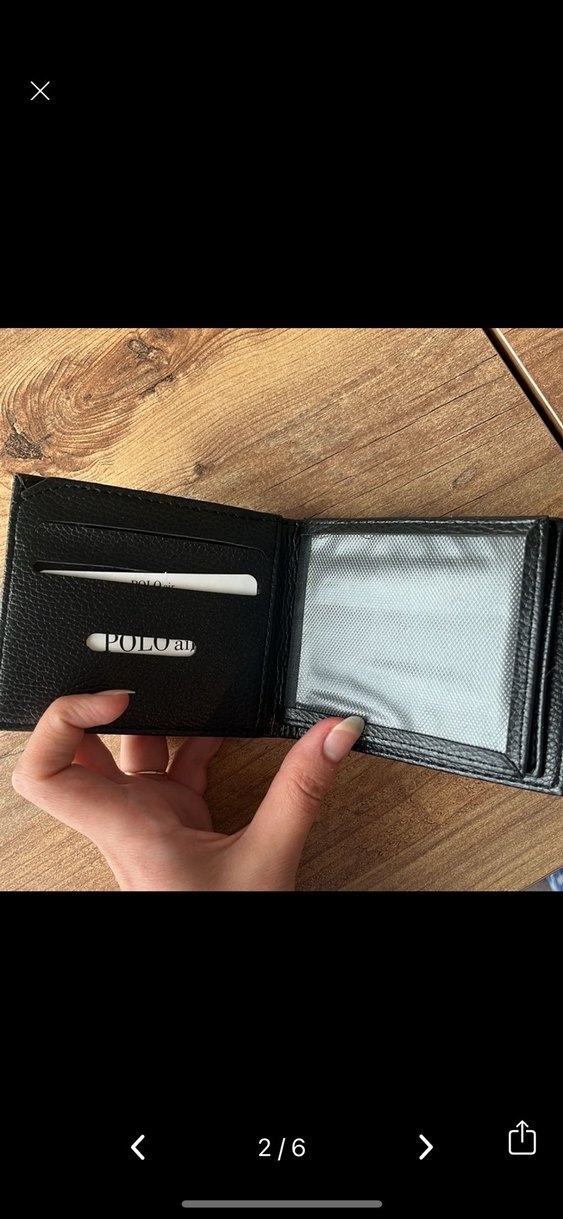 Gri Baskılı Deri Erkek Cüzdan - Görsel 2