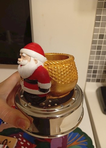 Parlak Kırmızı Noel Baba Figürin - Görsel 3