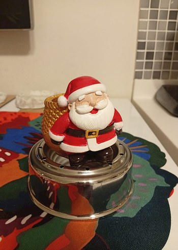 Parlak Kırmızı Noel Baba Figürin - Görsel 2