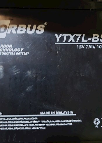 RBUS YTX7L-BS Karbon Teknolojili Motosiklet Aküsü - Görsel 2