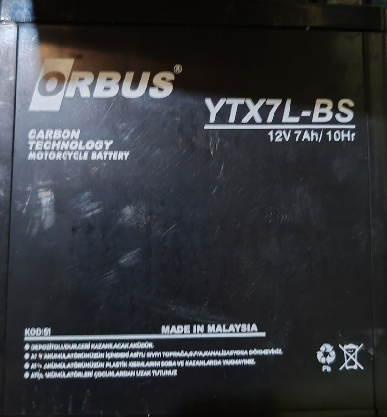 RBUS YTX7L-BS Karbon Teknolojili Motosiklet Aküsü - Görsel 2