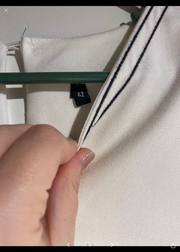 Düğmeli Beyaz Uzun Bohem Elbise - Görsel 3