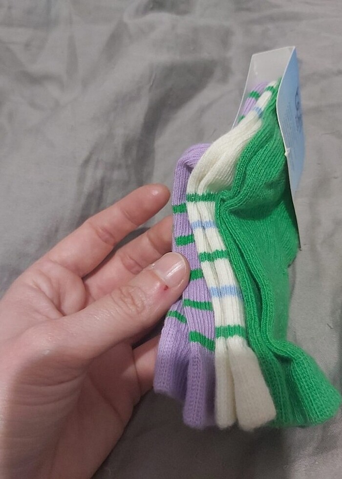 3 lü bebek çorabı  - Görsel 2