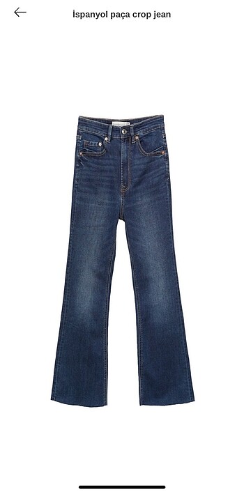 Pull and Bear İspanyol paça crop jean