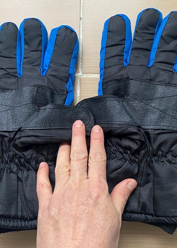 Erkek Siyah Kayak Eldiveni Velcro - Görsel 2