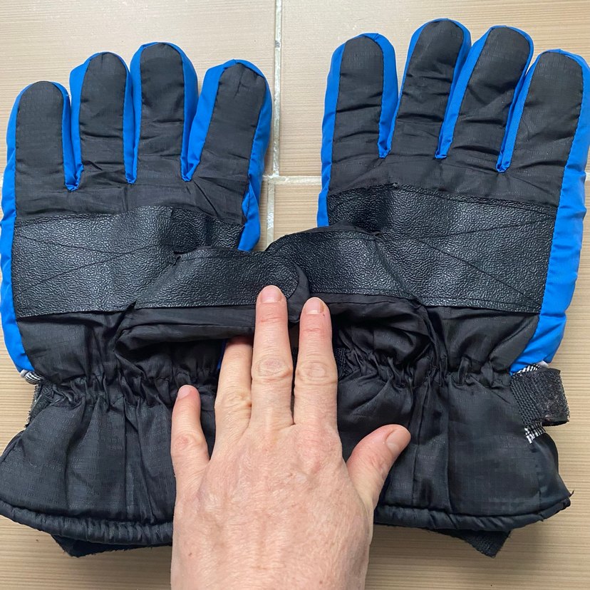 Erkek Siyah Kayak Eldiveni Velcro - Görsel 2