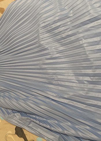 Mavi Pilili Uzun Kadın Etek - Görsel 2