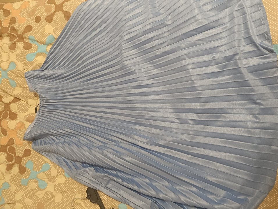 Mavi Pilili Uzun Kadın Etek - Görsel 2