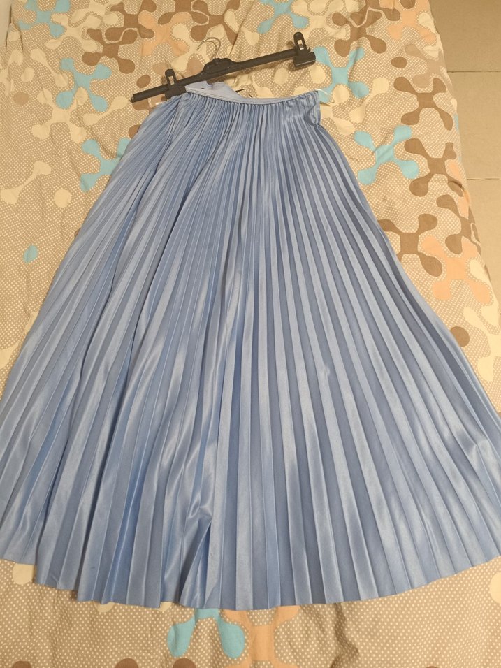 Mavi Pilili Uzun Kadın Etek - Görsel 5