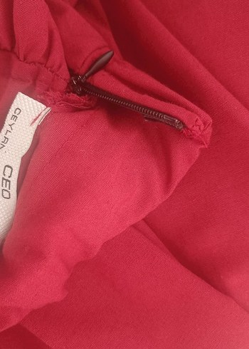 Bordo balon Dökümlü Kadın Etek - Görsel 4